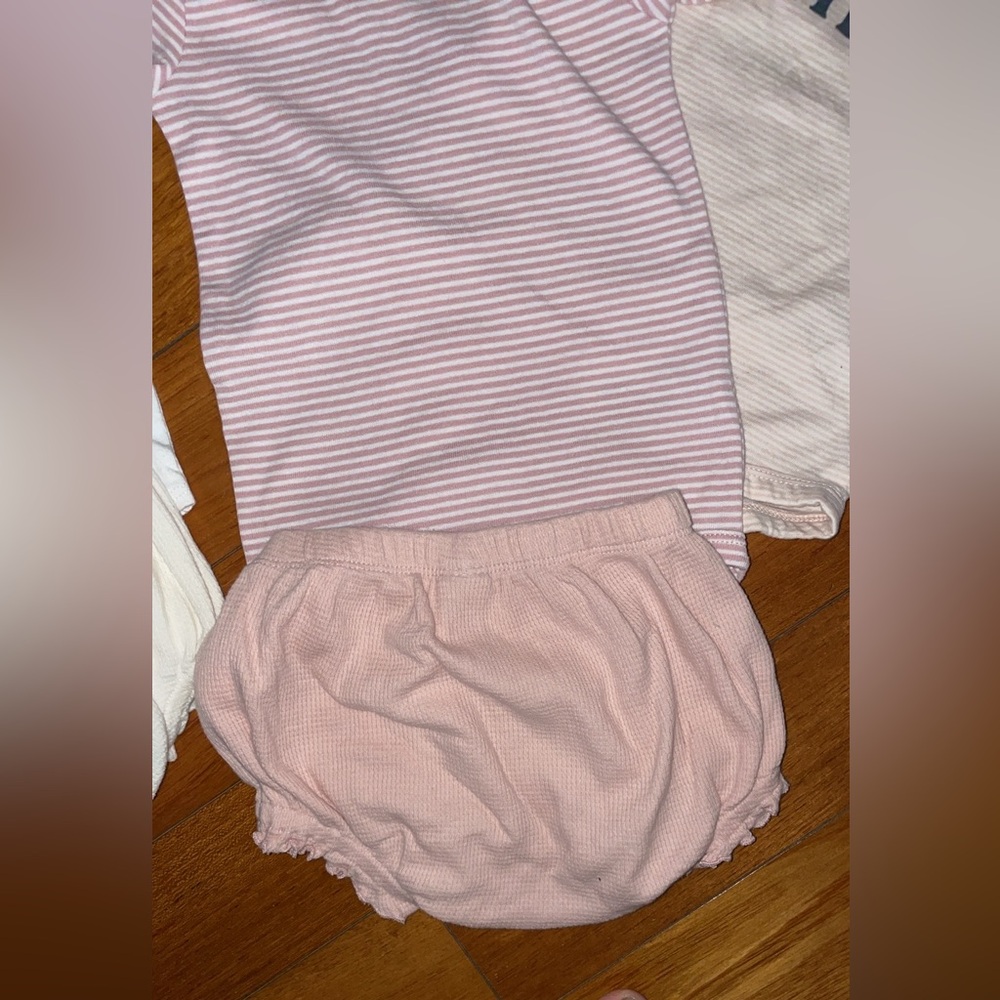 Lot bundle set Carter’s daddy’s girl striped onesies bubble shorts tee 18 months - Picture 3 of 7